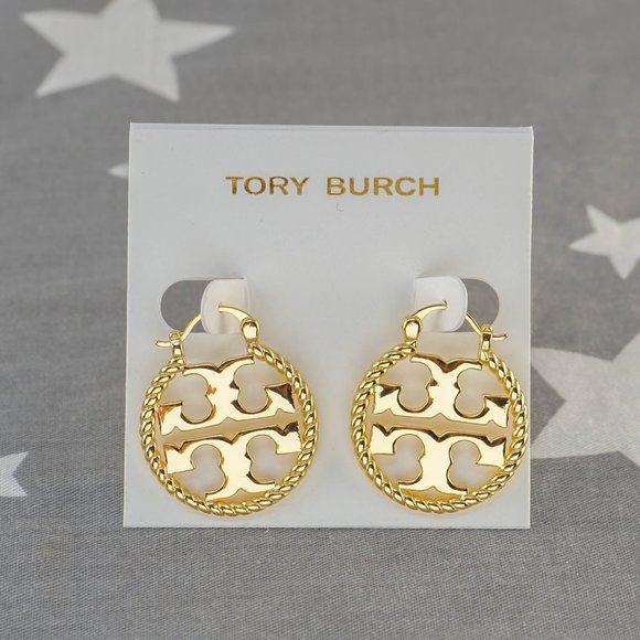 Tory Burch Rope Miller Small Hoop Earrings in Gold (Brand New with Dust Bag) - Picture 5 of 5